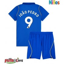 Camiseta Chelsea Joao Pedro #9 Primera Equipación para niños 2026-27 manga corta (+ pantalones cortos)